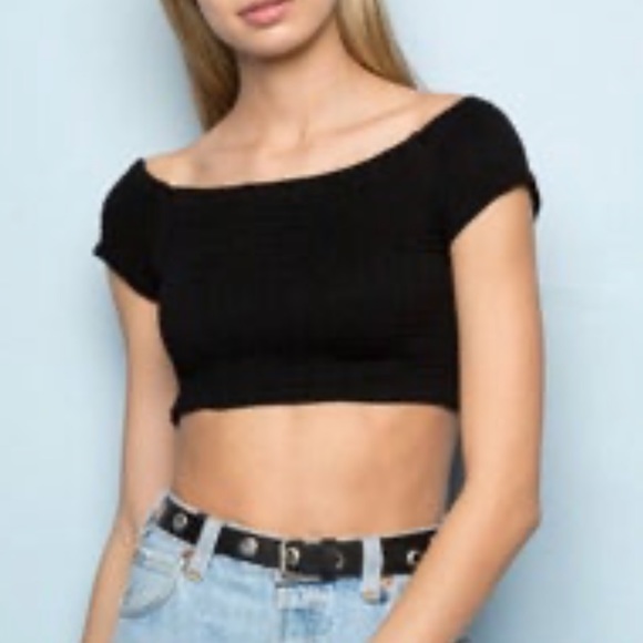Brandy Melville Tops - NWOT Brandy Melville Cropped Off the Shoulder Top